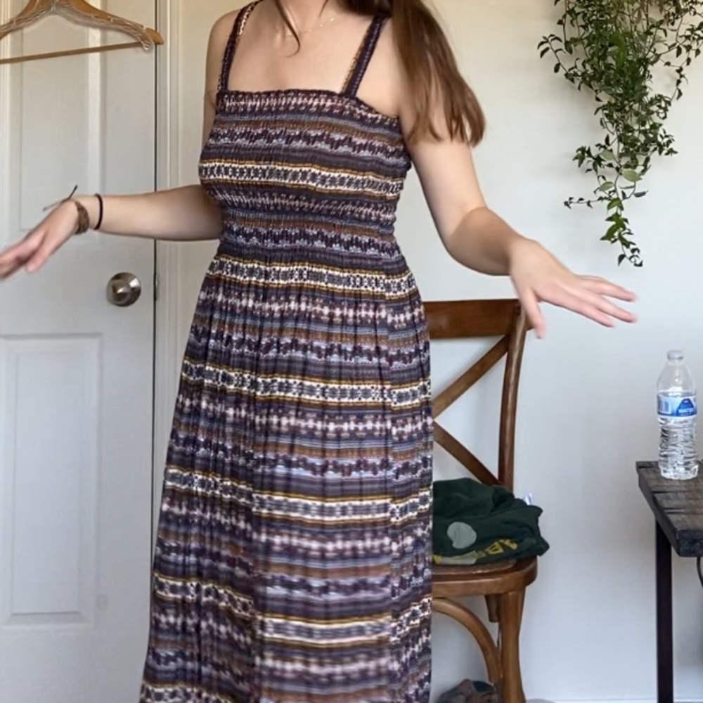 Smocked Midi Dress